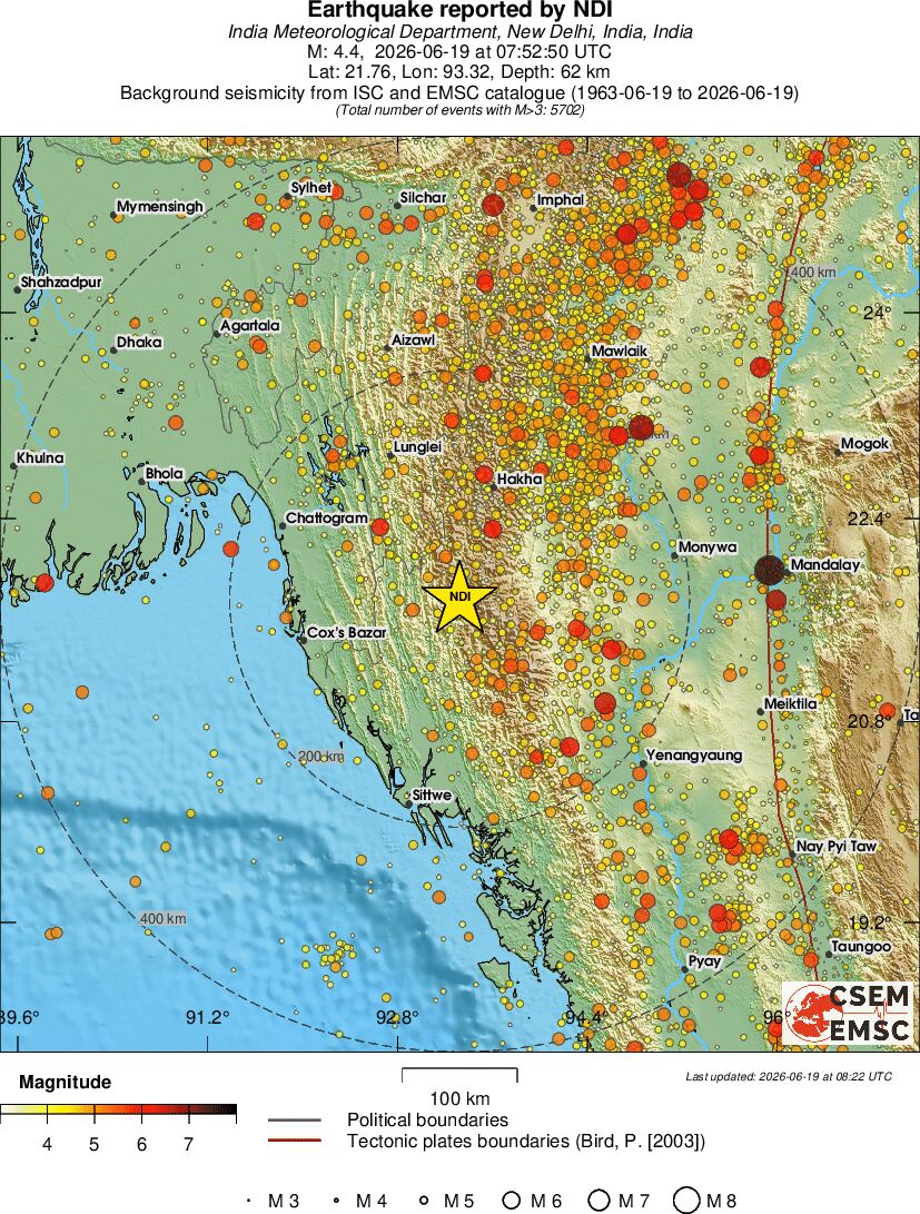 regional magnitude historical seismicity