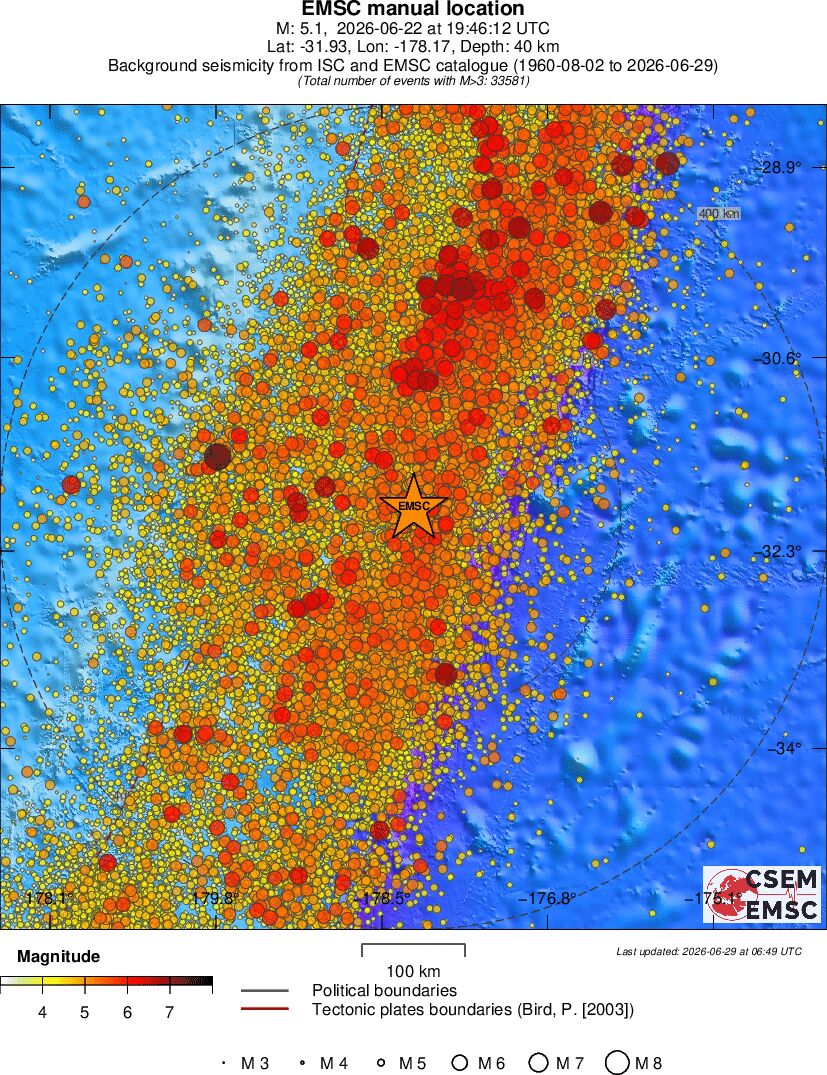 regional magnitude historical seismicity