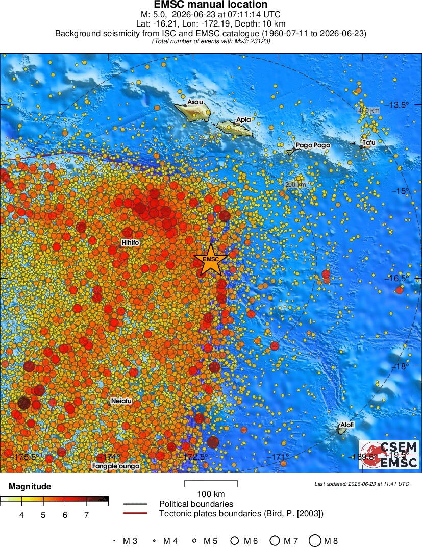 regional magnitude historical seismicity