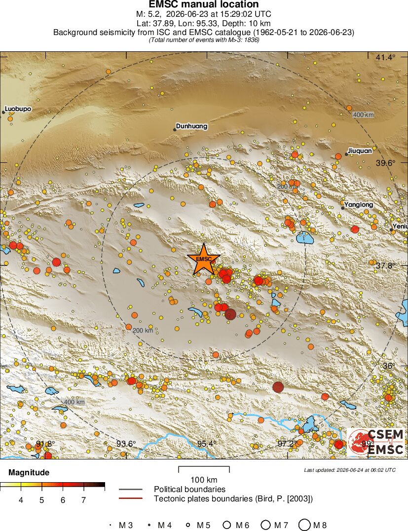 regional magnitude historical seismicity