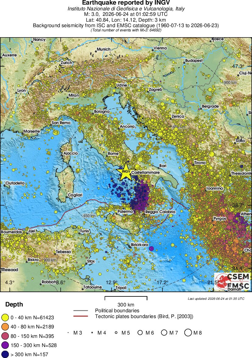 wide historical seismicity