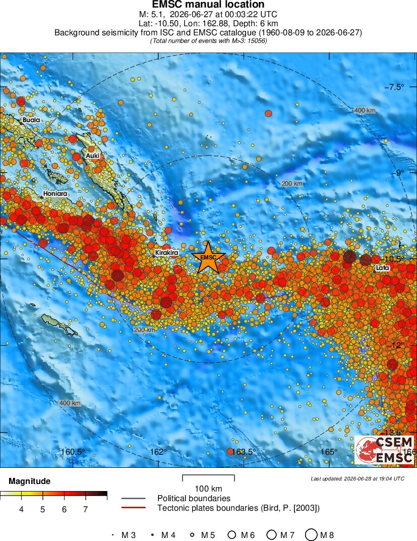 regional magnitude historical seismicity