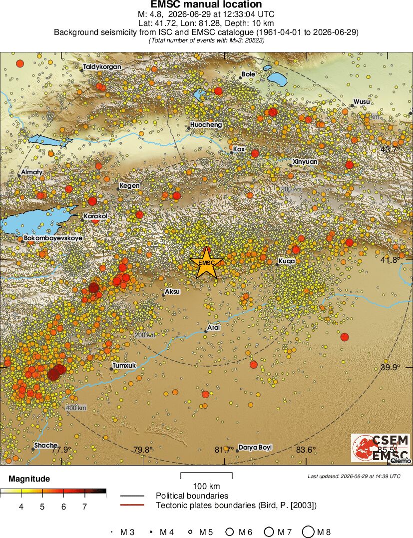 regional magnitude historical seismicity