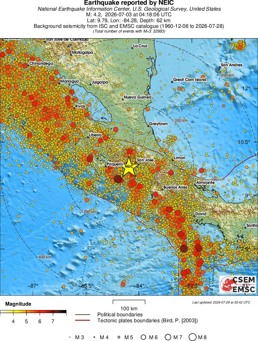 regional magnitude historical seismicity