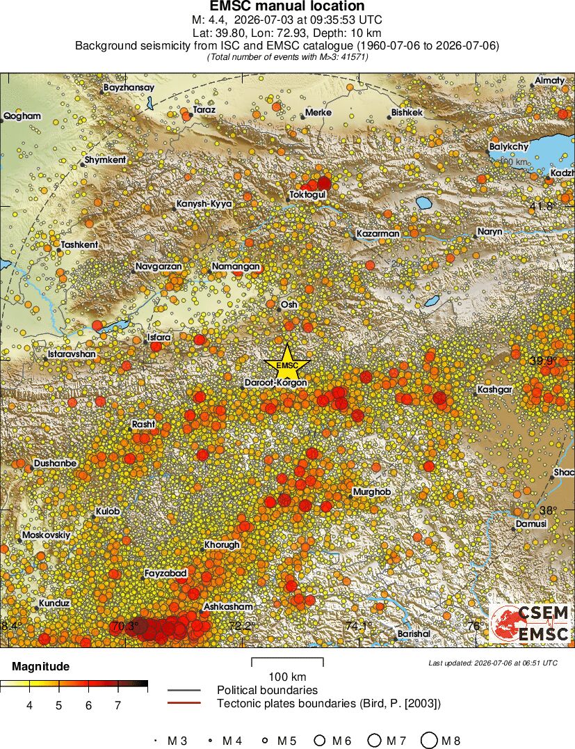 regional magnitude historical seismicity