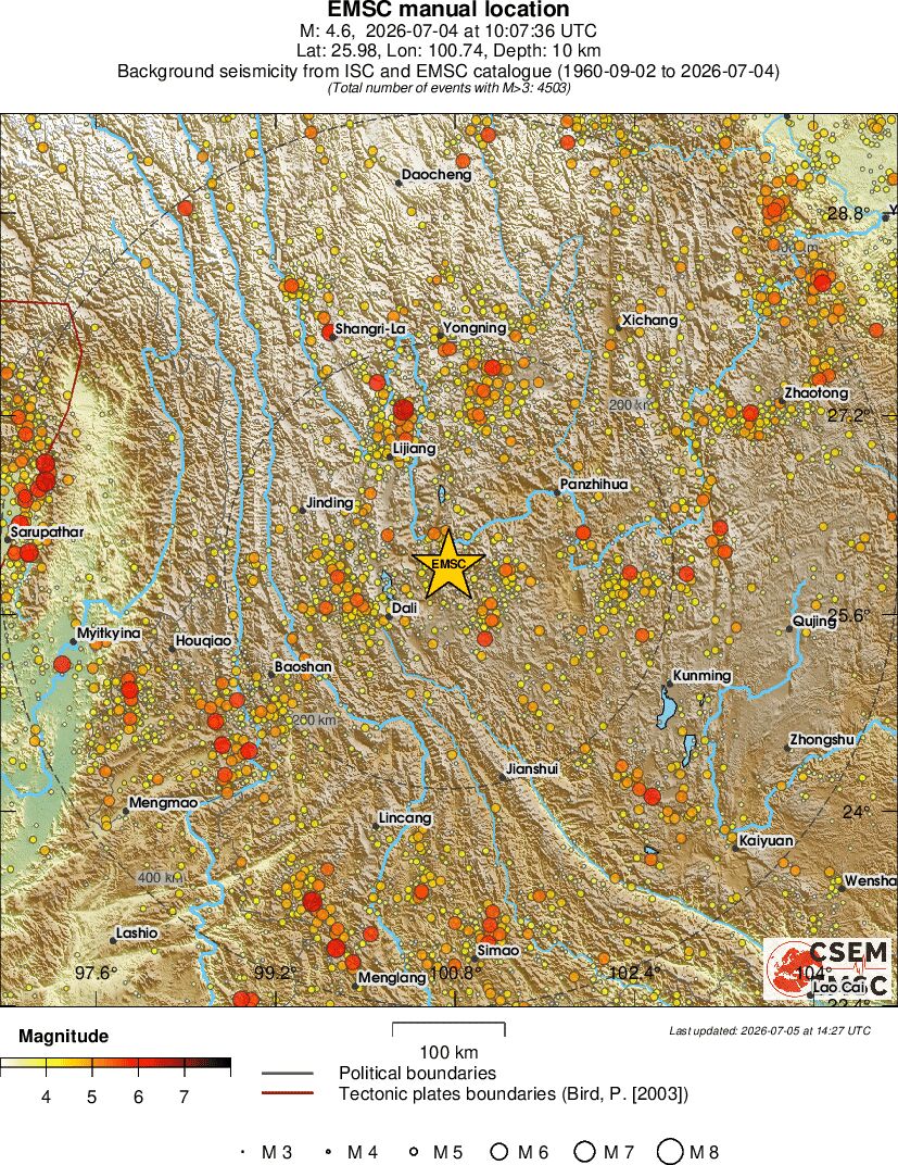 regional magnitude historical seismicity