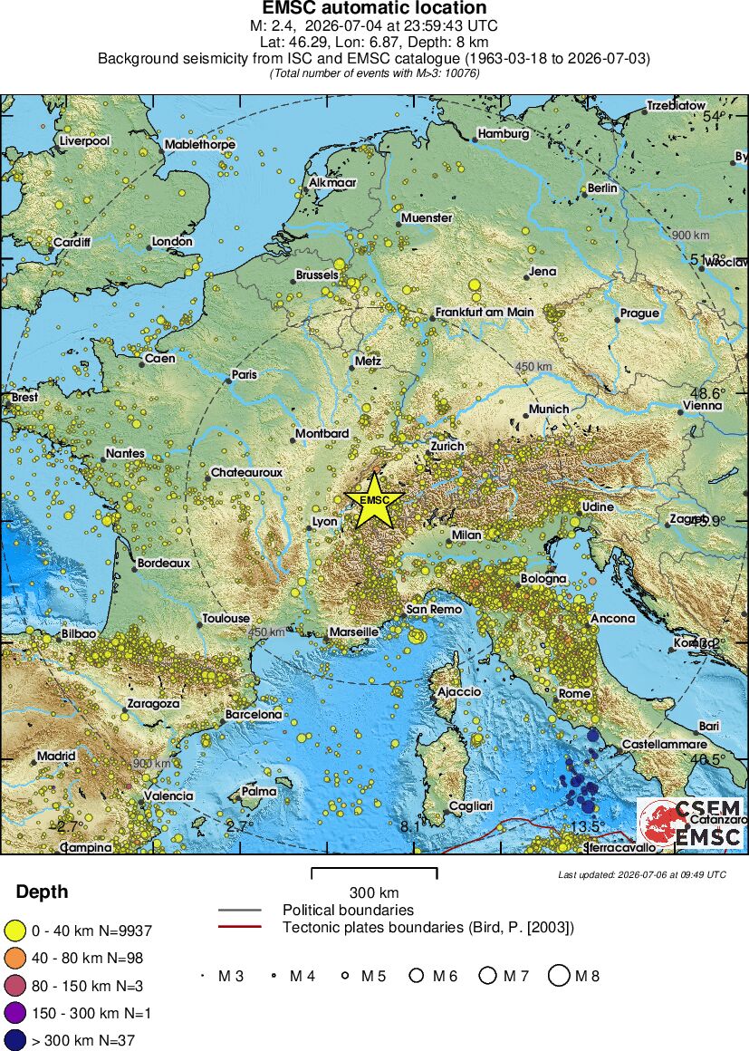 wide historical seismicity