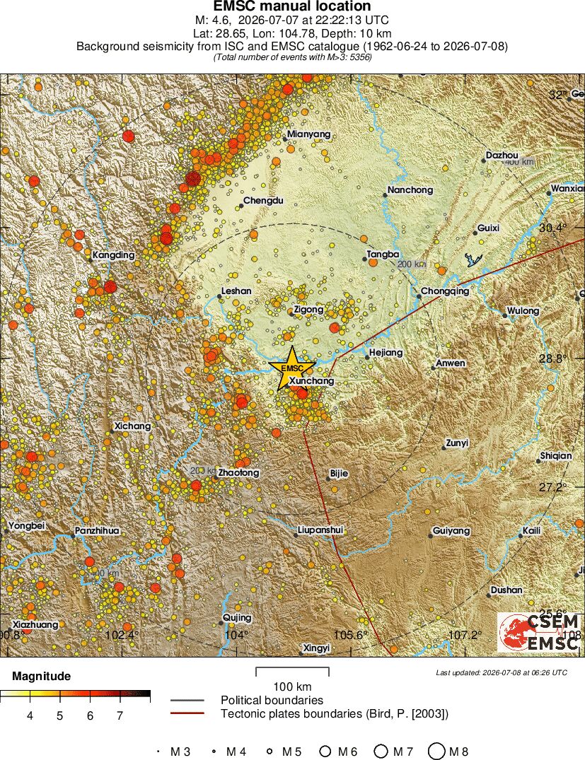 regional magnitude historical seismicity