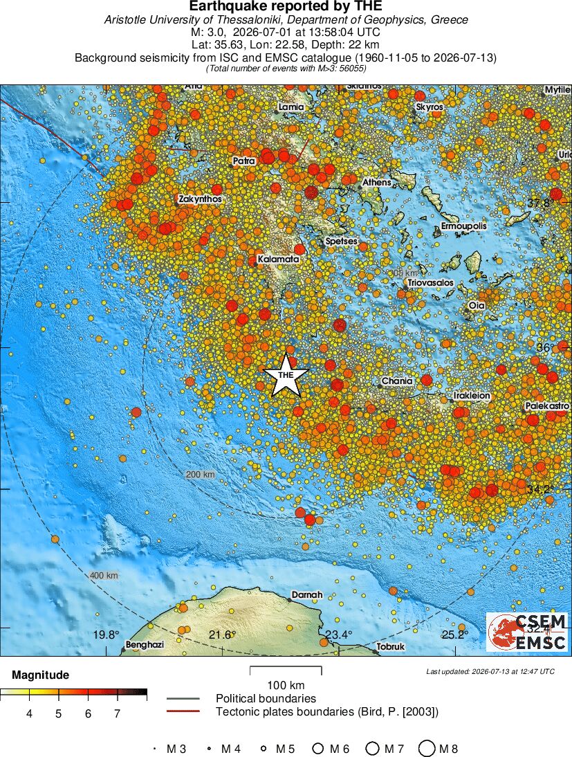 regional magnitude historical seismicity