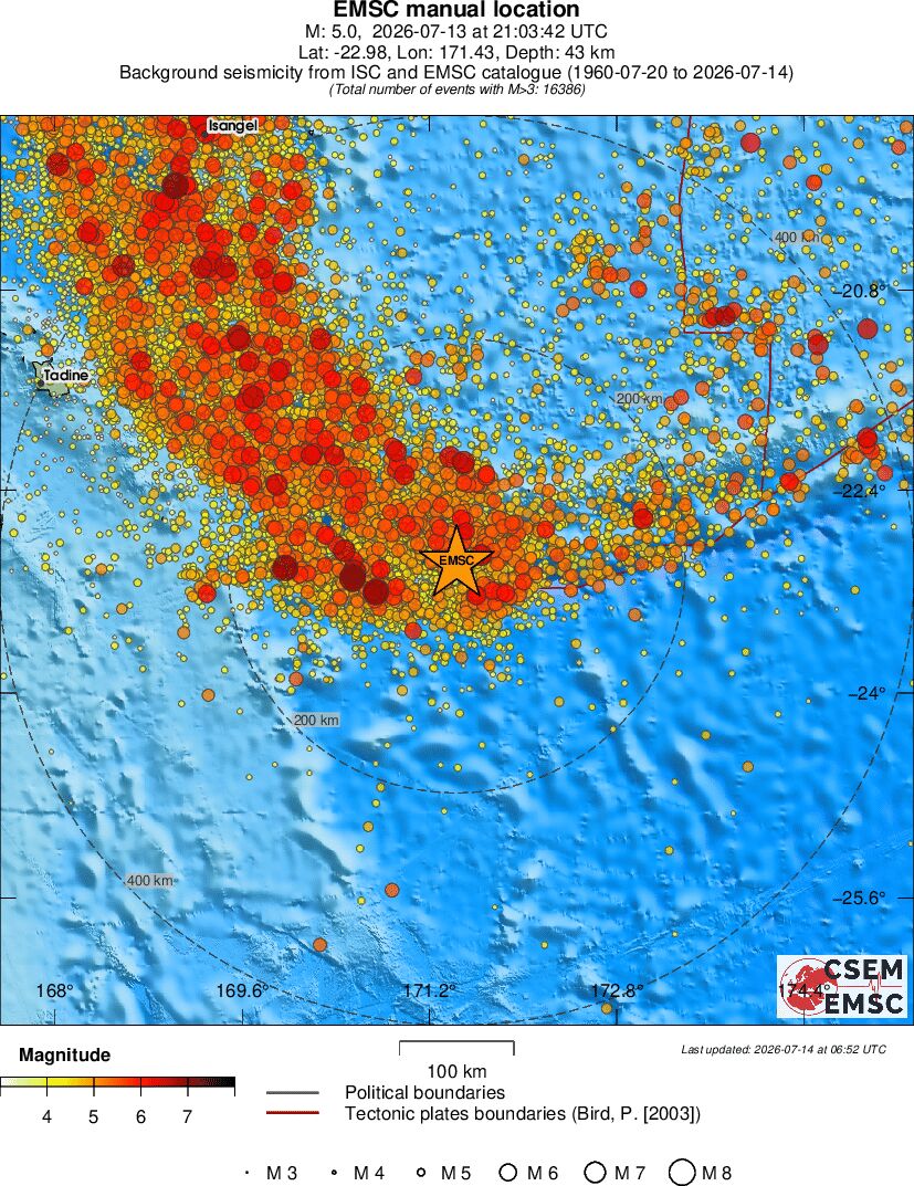 regional magnitude historical seismicity