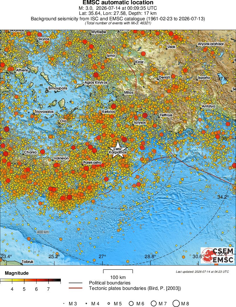 regional magnitude historical seismicity