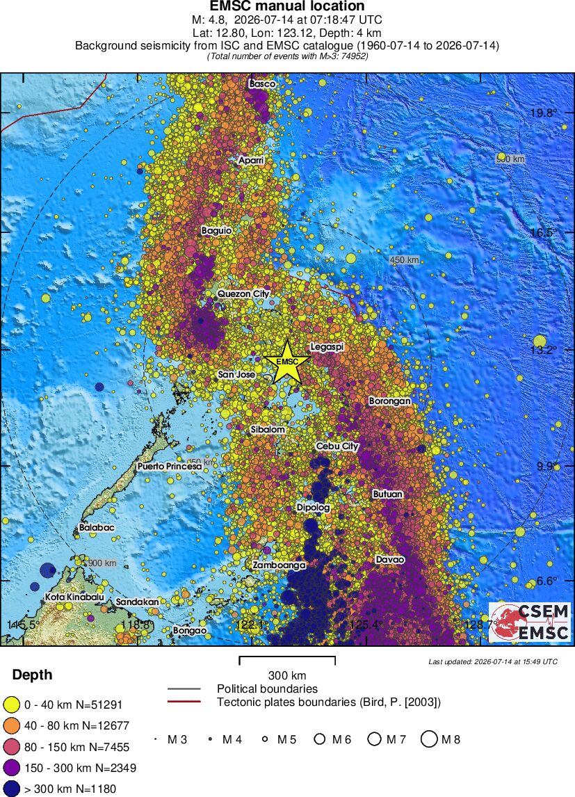 wide historical seismicity