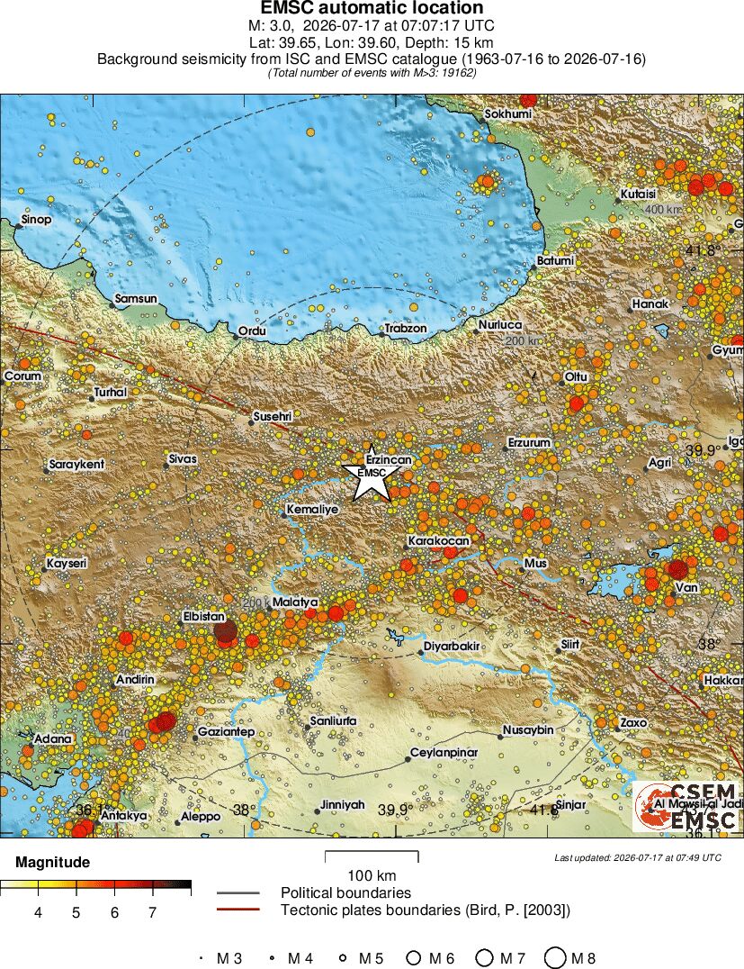 regional magnitude historical seismicity