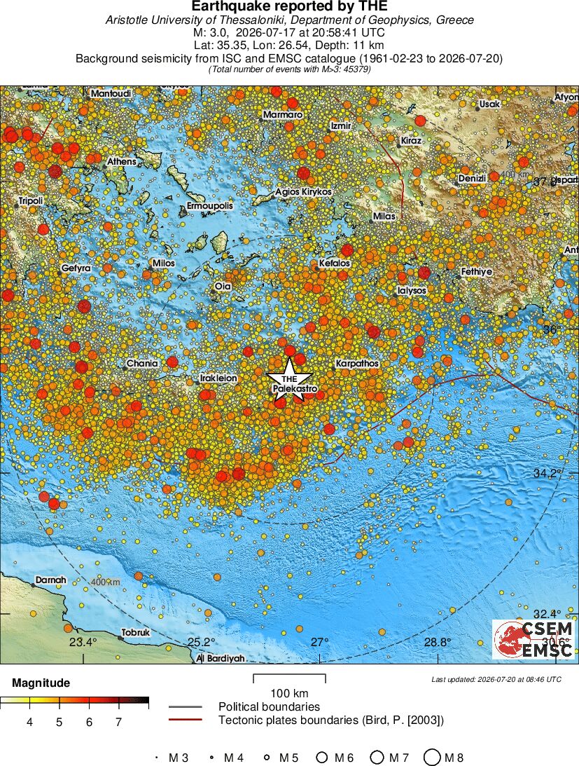 regional magnitude historical seismicity
