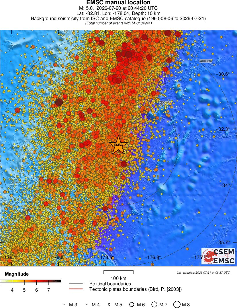 regional magnitude historical seismicity