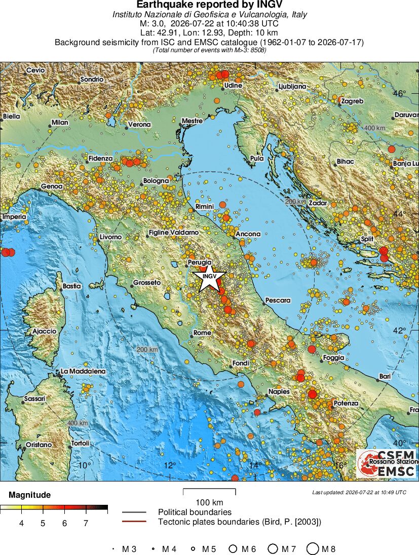 regional magnitude historical seismicity