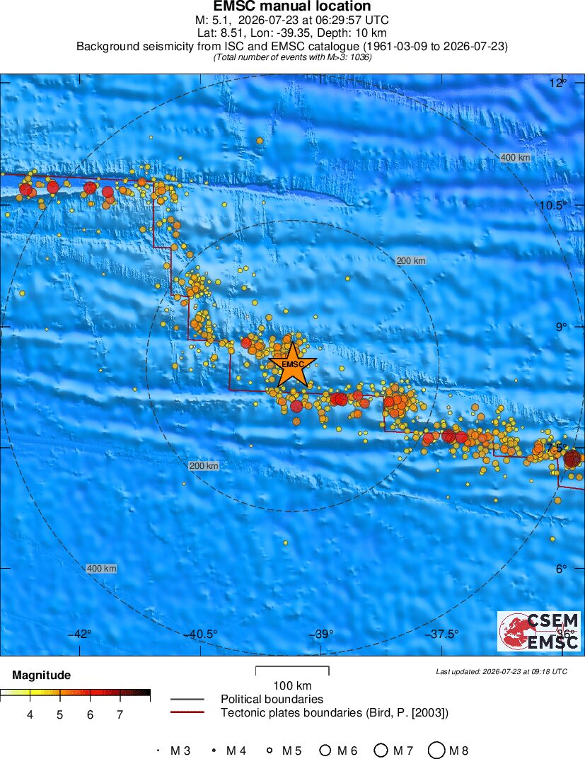 regional magnitude historical seismicity