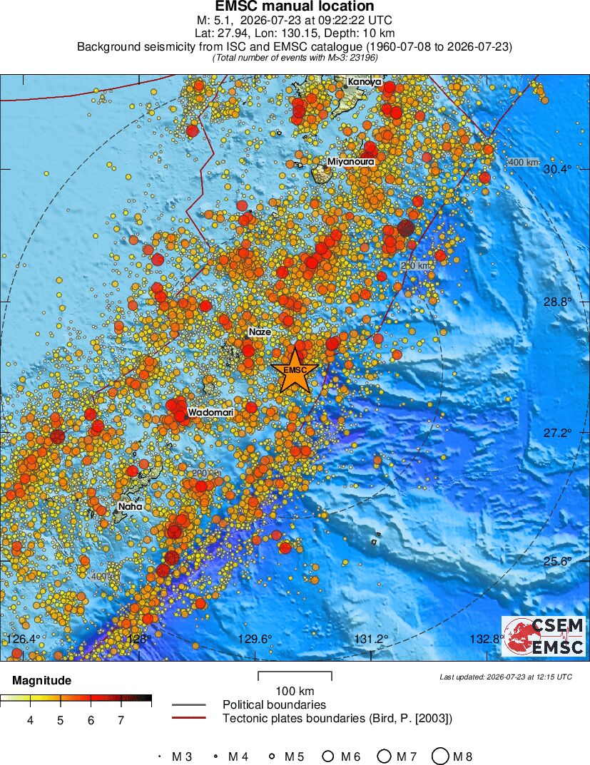regional magnitude historical seismicity