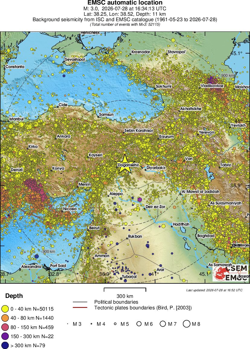wide historical seismicity
