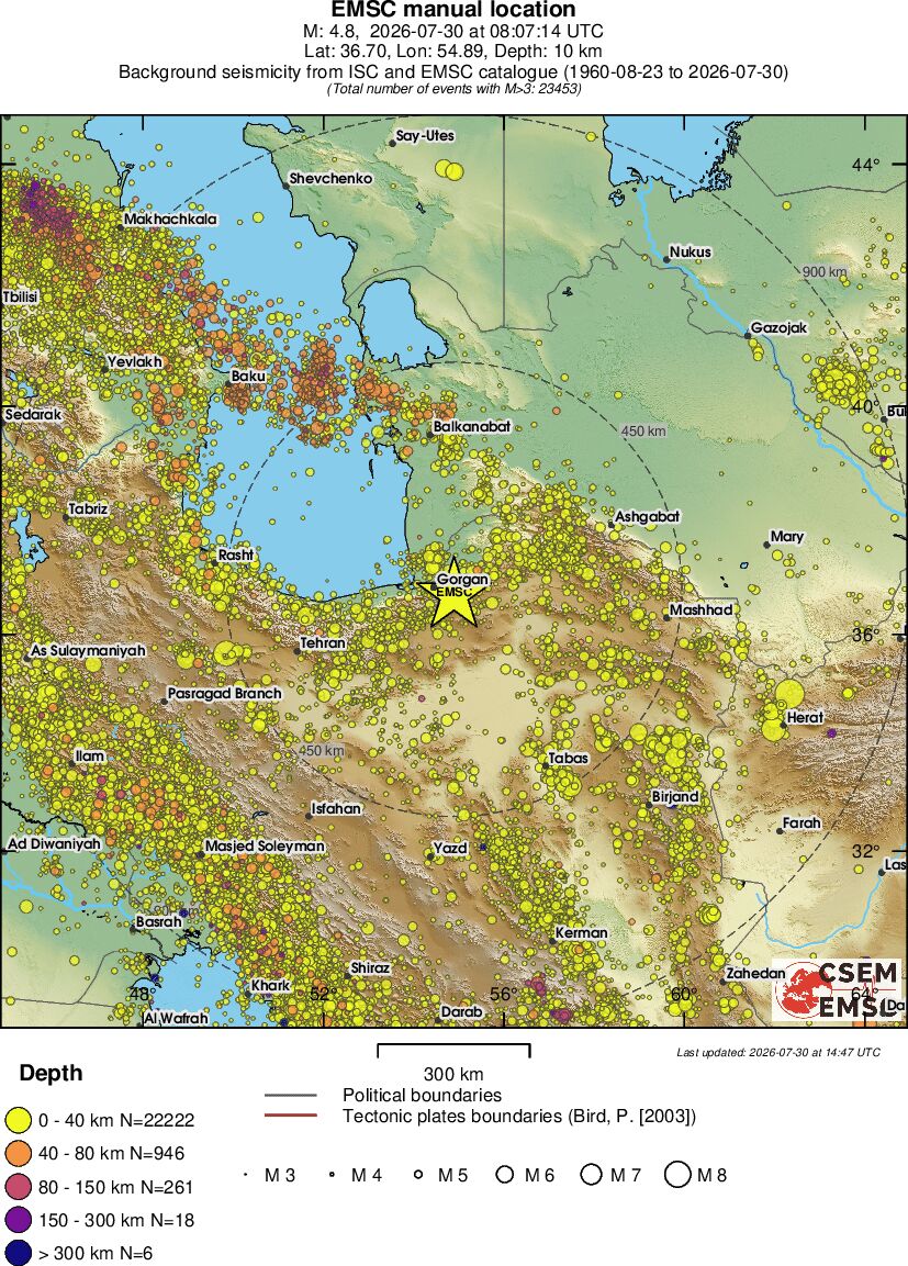 wide historical seismicity