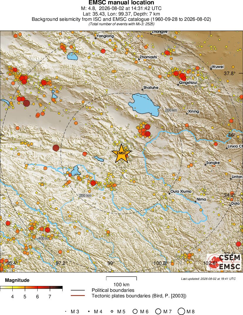 regional magnitude historical seismicity