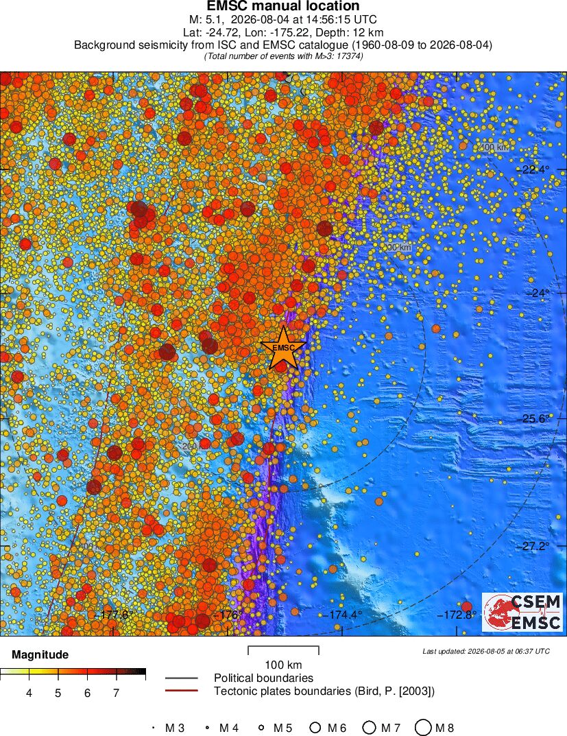 regional magnitude historical seismicity