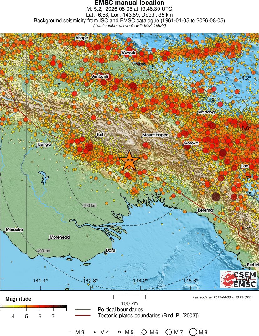 regional magnitude historical seismicity