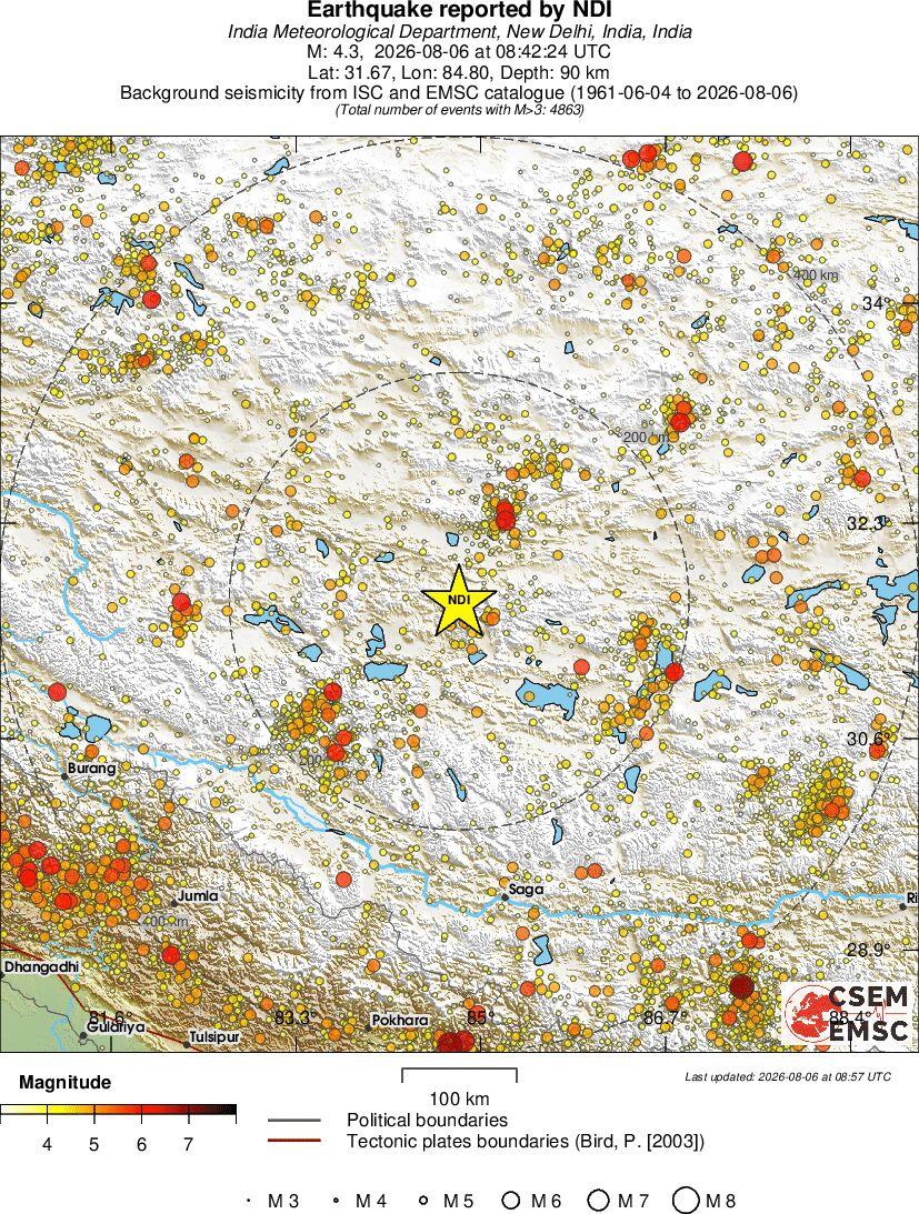 regional magnitude historical seismicity
