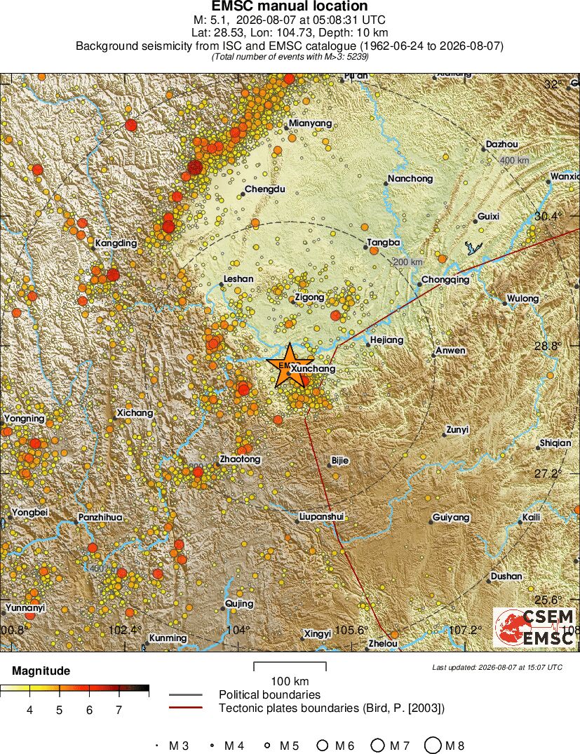 regional magnitude historical seismicity