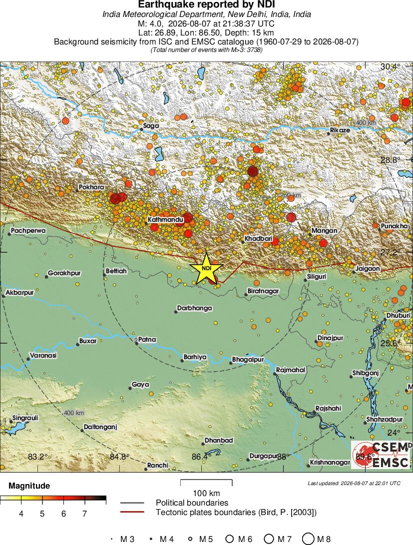 regional magnitude historical seismicity