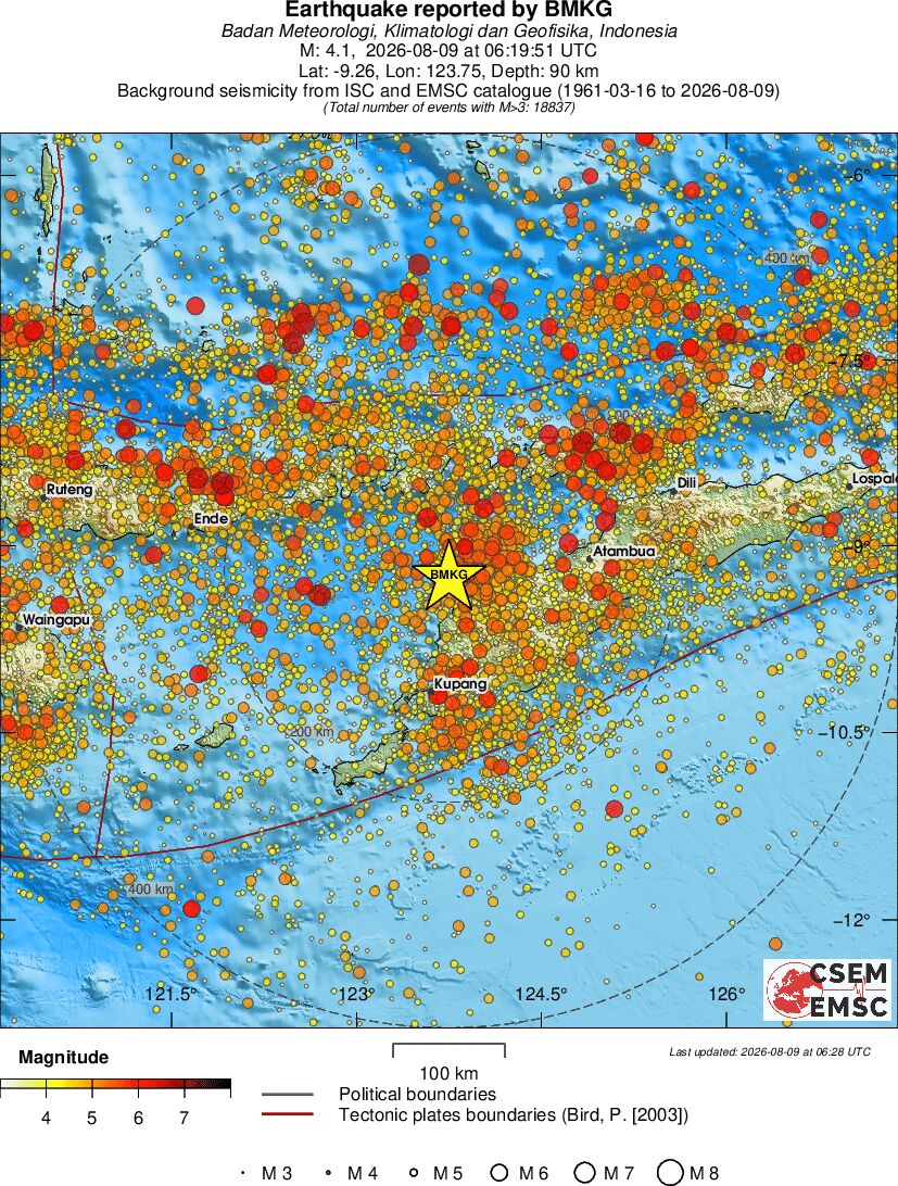 regional magnitude historical seismicity