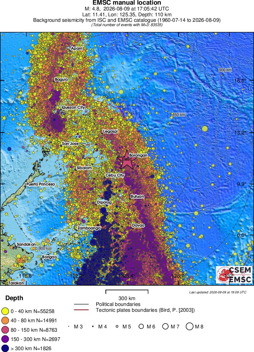 wide historical seismicity