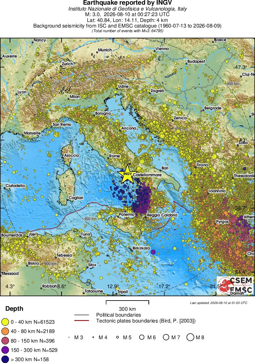 wide historical seismicity