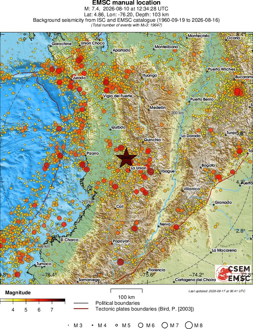 regional magnitude historical seismicity