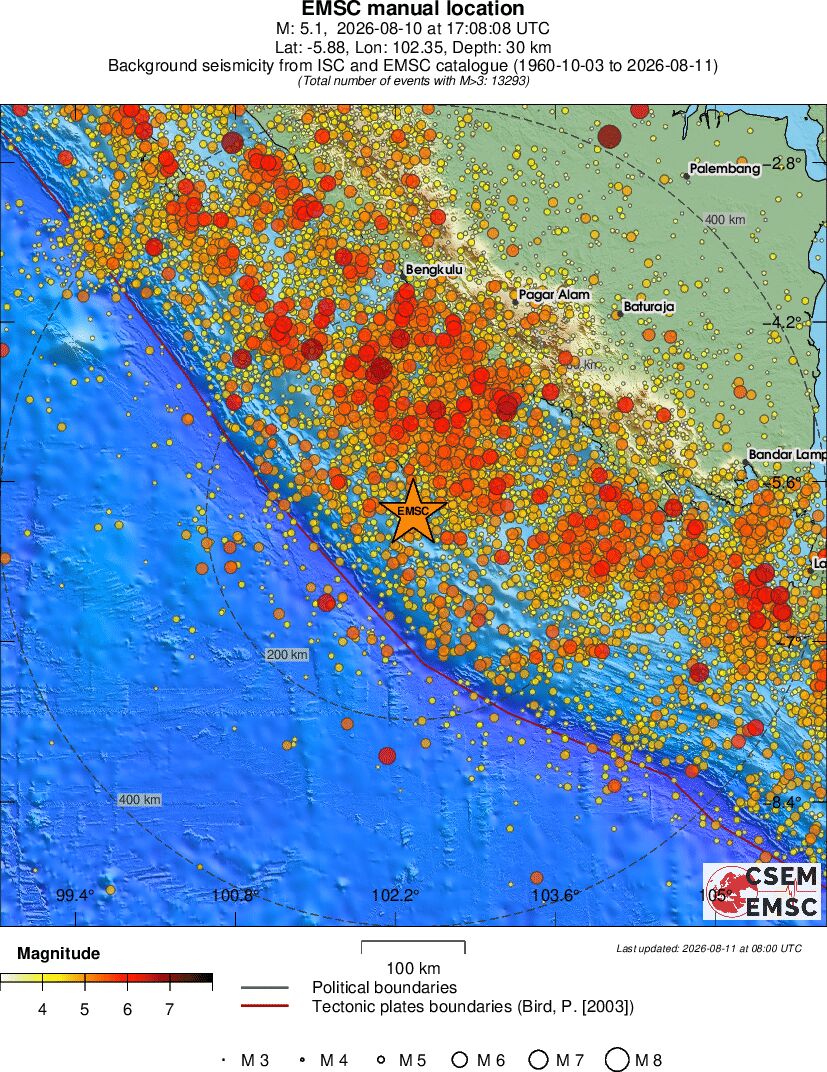 regional magnitude historical seismicity