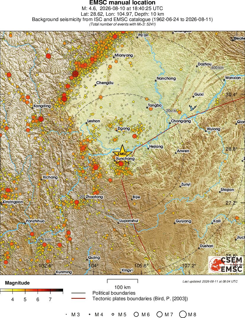 regional magnitude historical seismicity