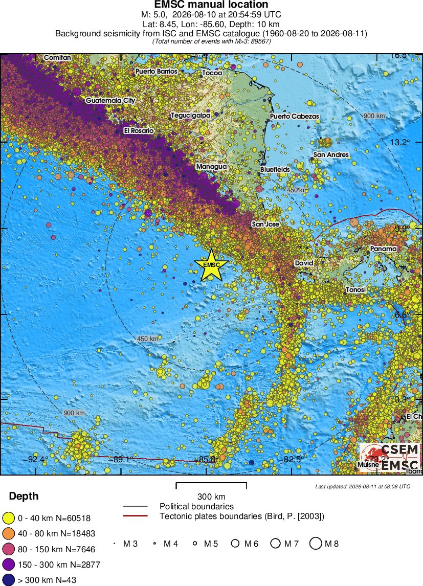 wide historical seismicity