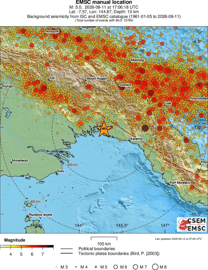 regional magnitude historical seismicity