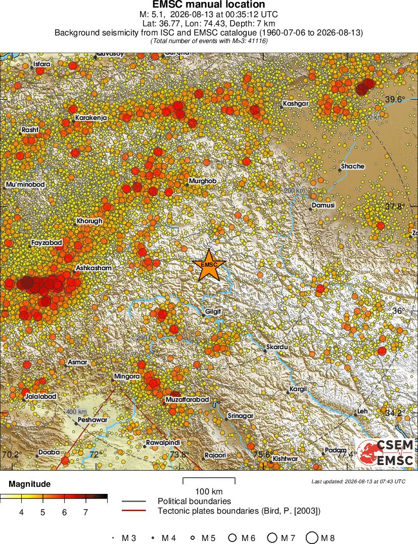 regional magnitude historical seismicity