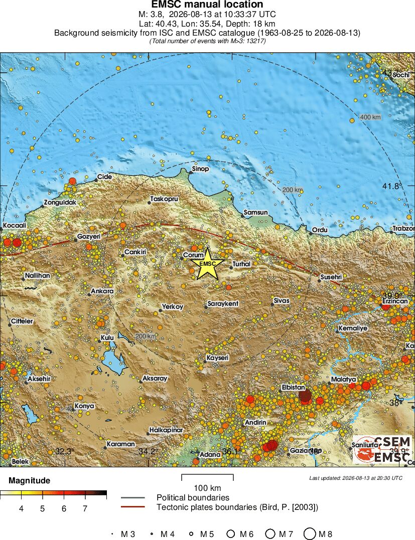 regional magnitude historical seismicity