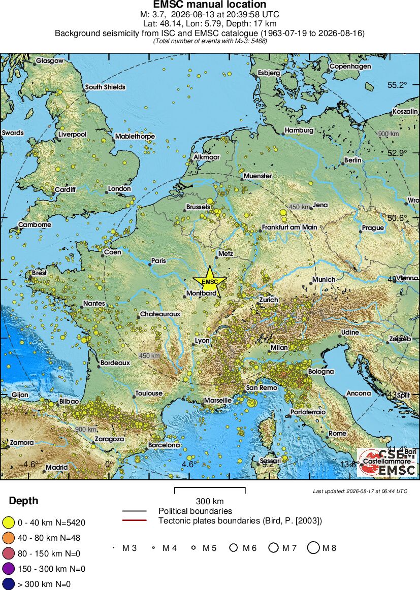wide historical seismicity
