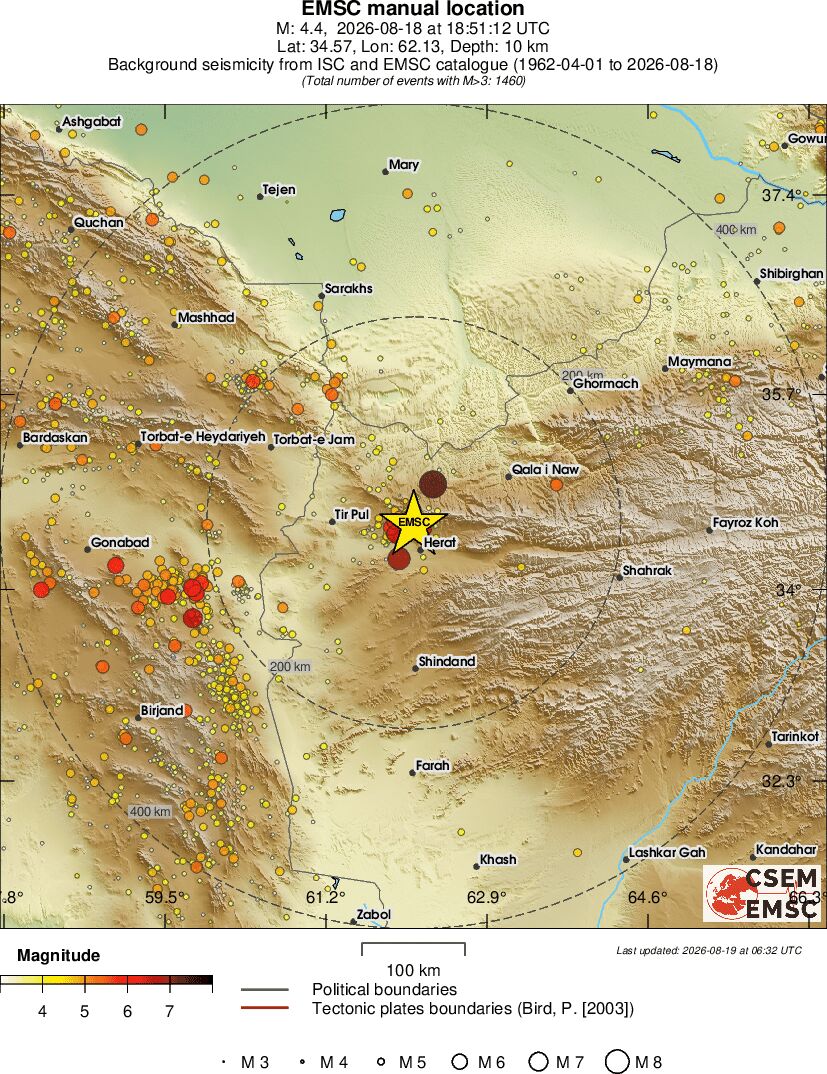 regional magnitude historical seismicity