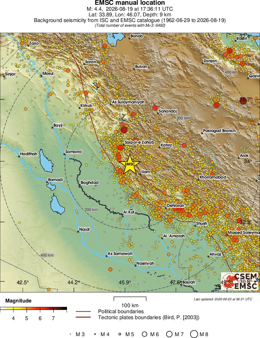 regional magnitude historical seismicity