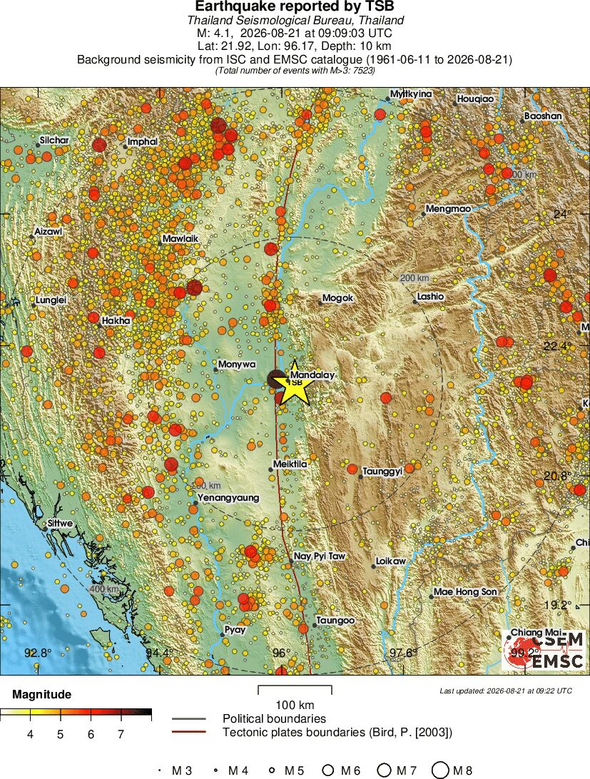 regional magnitude historical seismicity