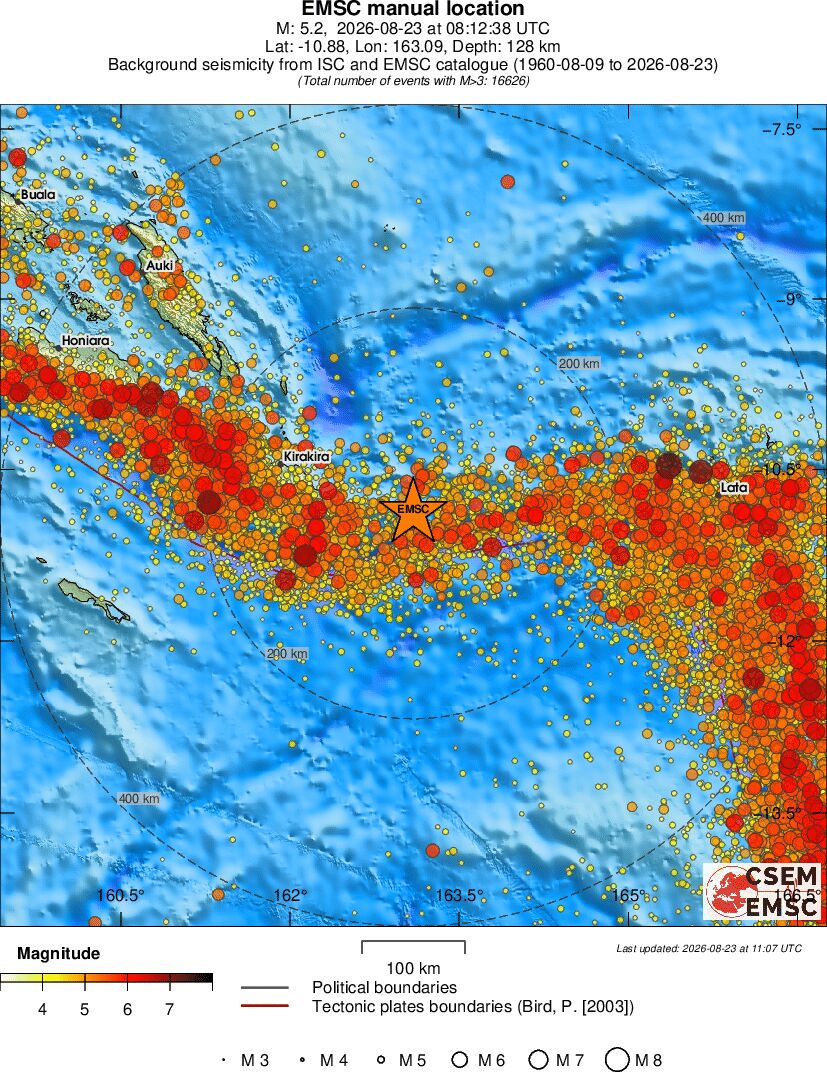 regional magnitude historical seismicity