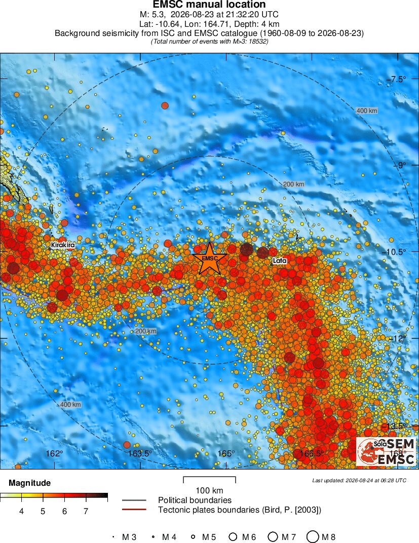 regional magnitude historical seismicity