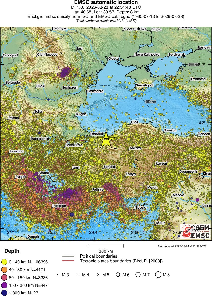 wide historical seismicity