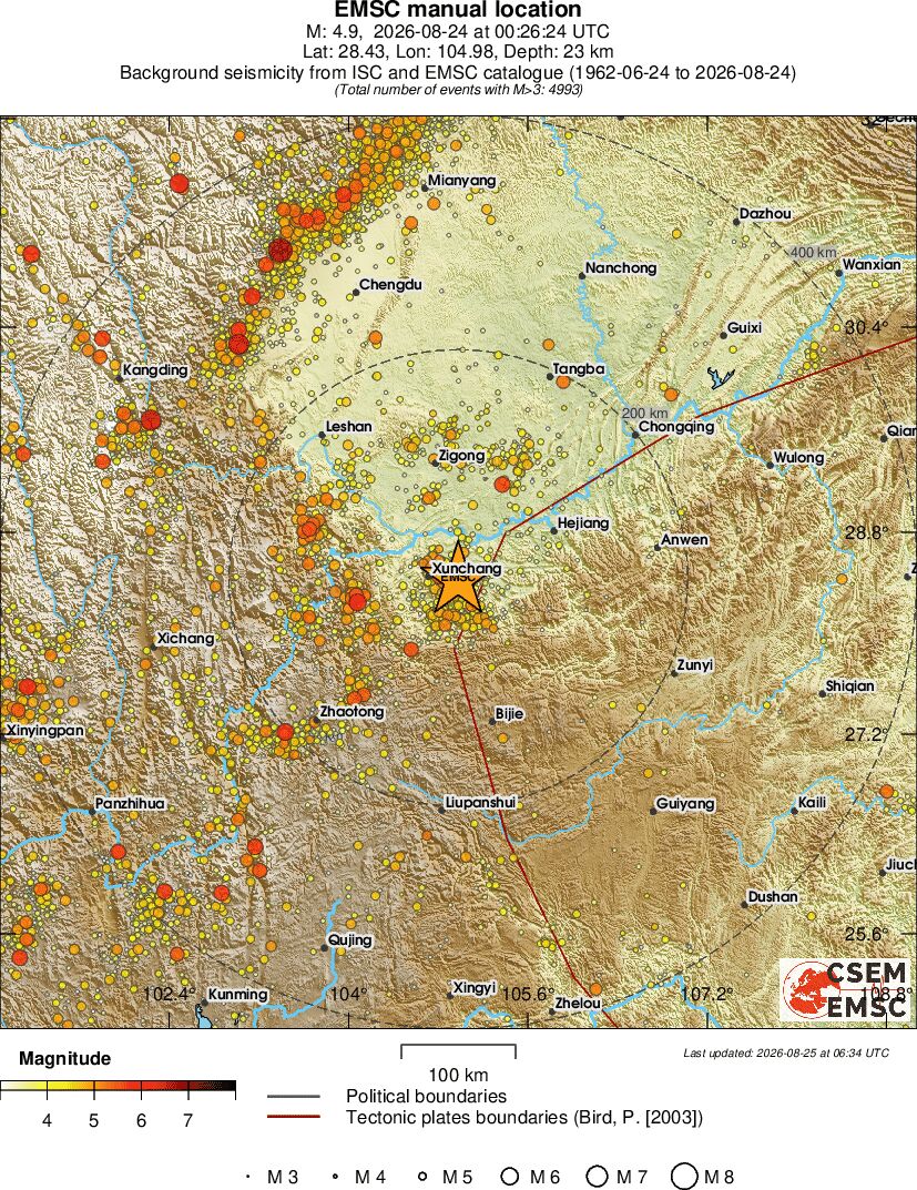 regional magnitude historical seismicity