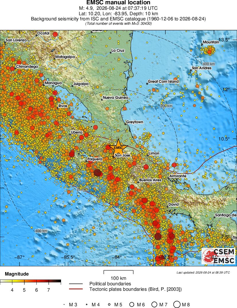 regional magnitude historical seismicity