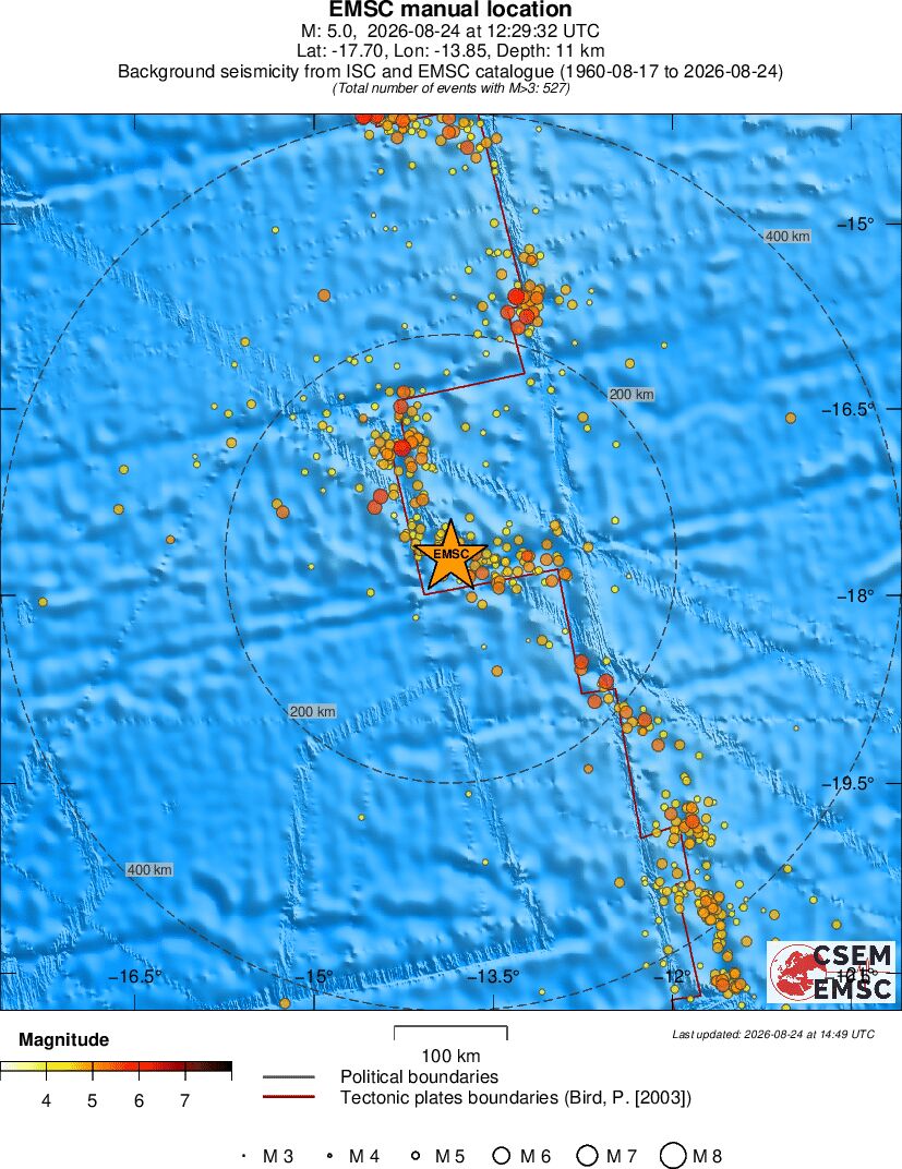 regional magnitude historical seismicity